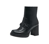 Tamaris Damen Boots mit Absatz Leder; BLACK/schwarz; 39 EU