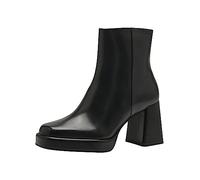 Tamaris Damen Boots mit Absatz Leder Blockabsatz; BLACK/schwarz; 39 EU
