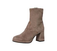 Stiefelette TAMARIS Gr. 38, grau (dunkeltaupe) Damen Schuhe Reißverschlussstiefeletten mit Ziernähte und bezogenen Absatz (14007528-38)