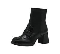 Tamaris Damen Stiefel mit Absatz vegan Schwarz Größe 38 EU