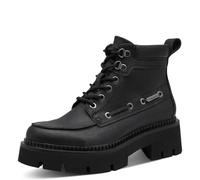 Schnürstiefelette TAMARIS, Damen, Gr. 41, Synthetik Textil, schwarz, Lederimitat, Basic, Schuhe Schnürstiefelette, Blockabsatz, Plateau, Schnürstiefelette mit Ösen und Durchzügen (66468524-41) schwarz