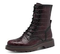 Tamaris Damen Boots Synthetik | 1-25908-41 - Schnürung & Reißverschluss, TOUCH-IT Fußbett, flache Sohle