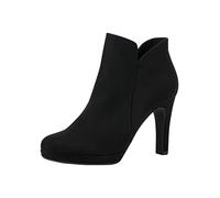 Stiefelette TAMARIS, Damen, Gr. 35, schwarz, Textil, Veloursleder, unifarben, Schuhe Stiefelette, Ankleboots, High-Heel-Stiefelette mit Trichterabsatz (815014-35) schwarz