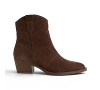 Tamaris Damen-Braune Wildleder-Cowboy-Wester-Knöchelstiefel - 25702-41 EU41