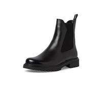 Tamaris Damen Chelsea Boot Lederstiefel Stiefelette Frauen schwarz M2542741, Schuhgröße:43 EU