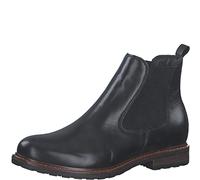 Tamaris Damen Chelsea Boots, Frauen Stiefeletten,Kurzstiefel,uebergangsschuhe,uebergangsstiefel,Schlupfstiefel,flach,Black Leather,37 EU