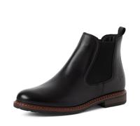 Tamaris Damen Chelsea Boots, Frauen Stiefeletten,Schlupfstiefel,flach,Boots,Stiefel,Bootee,Booties,halbstiefel,Black Leather,36 EU