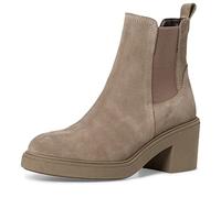 Tamaris Damen Chelsea Boots, Frauen Stiefeletten,TOUCHit-Fußbett,Bootee,Booties,halbstiefel,Kurzstiefel,uebergangsschuhe,Taupe Suede,39 EU