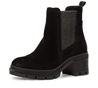 Tamaris Damen Chelsea Boots, Frauen Stiefeletten,TOUCHit-Fußbett,Kurzstiefel,uebergangsschuhe,uebergangsstiefel,Schlupfstiefel,Black,37 EU