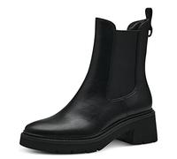 Tamaris Damen Chelsea Boots, Frauen Stiefeletten,TOUCHit-Fußbett,uebergangsschuhe,uebergangsstiefel,Schlupfstiefel,flach,Boots,Black,39 EU