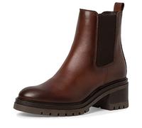 Tamaris Damen Chelsea Boots, Frauen Stiefeletten,TOUCHit-Fußbett,uebergangsstiefel,Schlupfstiefel,hoch,Boots,Stiefel,Bootee,Cognac,40 EU