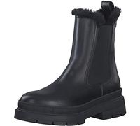 Tamaris Damen Chelsea Boots, Frauen Stiefeletten,TOUCHit-Fußbett,warm gefüttert,Schlupfstiefel,Winterstiefeletten,Boots,Black Leather,40 EU