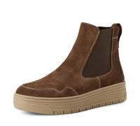 Tamaris Damen Chelsea Boots, Frauen Stiefeletten,Wechselfußbett,Comfort Lining,uebergangsstiefel,Schlupfstiefel,flach,Boots,Brown,38 EU