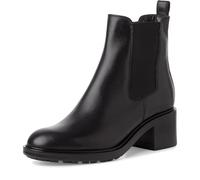 Tamaris Damen Chelsea Leder Blockabsatz bequem; BLACK, EU 36