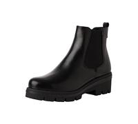 Tamaris Damen Chelsea Leder Blockabsatz bequem; BLACK, EU 40