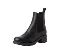 Tamaris Damen Chelsea Leder Blockabsatz Wechselfußbett; BLACK LEATHER, EU 40