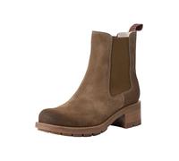 Tamaris Chelsea-Boots Tobacco – Leder, braun, Blockabsatz, Wechselfußbett – Gr. 37