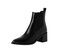 Damen-Stiefel BLACK LEATHER - Gr. - 37