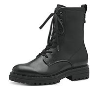 Tamaris Damen Combat Boots, Frauen Stiefeletten,TOUCHit-Fußbett,schnürstiefel,Stiefel,Bootee,Booties,halbstiefel,Black Plain,38 EU