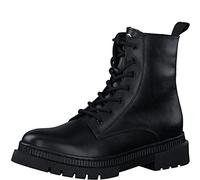 Tamaris Damen Combat Boots, Frauen Stiefeletten,Wechselfußbett,warm gefüttert,uebergangsstiefel,schnürstiefel,Winterstiefel,Black,42 EU