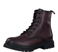 Tamaris Damen Combat Boots, Frauen Stiefeletten,Wechselfußbett,warm gefüttert,uebergangsstiefel,schnürstiefel,Winterstiefel,warm,RED,38 EU