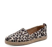 Espadrille TAMARIS, Damen, Gr. 42, leodruck, Textil, Schuhe Espadrille, Sommerschuh, Slipper, Schlupfschuh mit Juterahmen am Plateau (70733141-42) leodruck