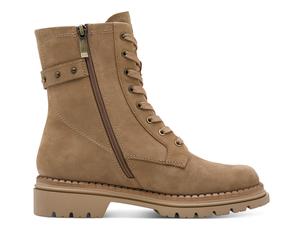 Tamaris Damen Fashion Camel Beige Leder Schnürstiefeletten mit Reißverschluss EU 38