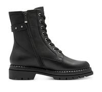 Tamaris Damen Fashion Schwarze Leder Schnürstiefeletten mit Reißverschluss EU 38