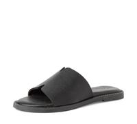 Tamaris Damen Mules Pantoletten Leder Sommer Schwarz Größe 37