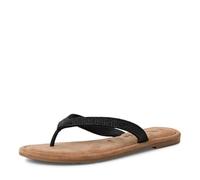 Tamaris Damen Flat Mules Leder, schwarz, 39 EU