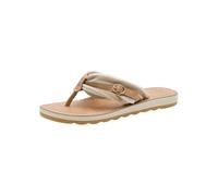 Tamaris Damen Flat Mules Textil, beige, 38 EU