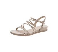 Tamaris Damen Flat Sandals Synthetik, beige, 37 EU
