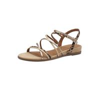 Tamaris Damen Flat Sandals Synthetik, beige, 37 EU