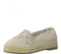 Tamaris Damen Flats, Frauen Espadrilles,Touch It-Fußbett,Halbschuhe,Sommerschuhe,umflochten,Slipper,maritim,weiblich,Lady,Ladies,Ivory,39 EU / 5.5 UK