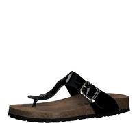 Tamaris Damen Footbed Styles; BLACK PATENT/schwarz; 37 EU