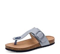 Tamaris Damen Fußbett Pantolette flach, blau, 38 EU