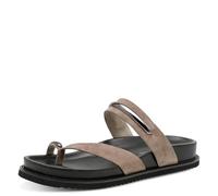 Tamaris Damen Fußbett Pantolette Leder flach, beige, 40 EU