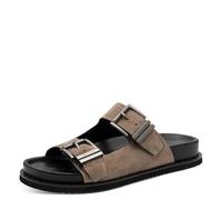 Tamaris Damen Fußbett Pantolette Leder flach, beige, 40 EU