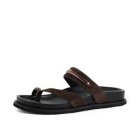 Tamaris Damen Fußbett Pantolette Leder flach, braun, 41 EU