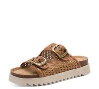 Tamaris Pantolette 96919736-41, Damen, Gr. 41, cognac, Bast, Lederimitat, vegan
