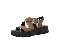 Tamaris Damen Heeled Sandals Leder, beige, 41 EU