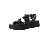 Tamaris Damen Heeled Sandals Leder, schwarz, 39 EU
