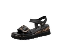 Tamaris Damen Heeled Sandals Leder, schwarz, 39 EU
