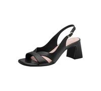 Tamaris Damen Sandalette mit Blockabsatz Leder, schwarz, 40 EU