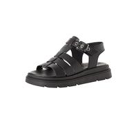 Tamaris Damen Sandalette mit Keilabsatz, schwarz, 41 EU
