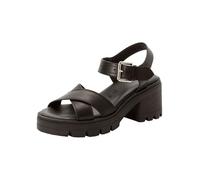 Tamaris Damen Heeled Sandals Leder, schwarz, 42 EU