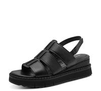 Tamaris Damen Heeled Sandals Leder, schwarz, 42 EU