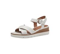 Tamaris Damen Heeled Sandals Leder, weiß, 41 EU