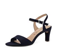 Tamaris Damen Heeled Sandals Textil, blau, 41 EU