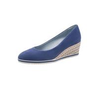 Tamaris Damen Keilpumps, Frauen Pumps,TOUCHit-Fußbett,Pflege-leicht,robust,stabil,trage-Komfort,Trend,weich,weit,Weite,Silber,Blue,38 EU